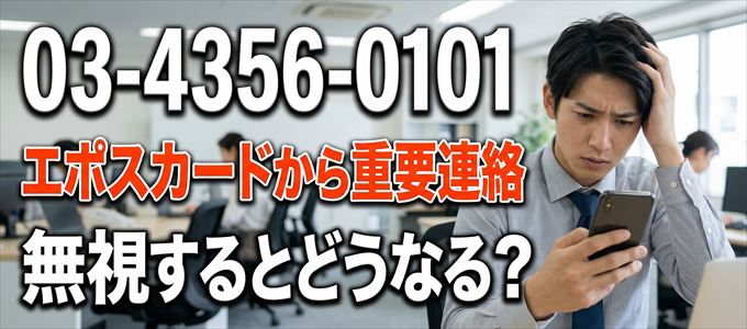 「0343560101」はエポスカードから重要連絡